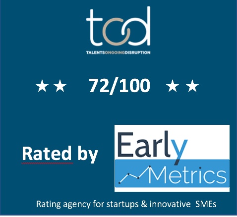 Lire la suite à propos de l’article TOD reçoit la note de 72/100 par EARLYMETRICS